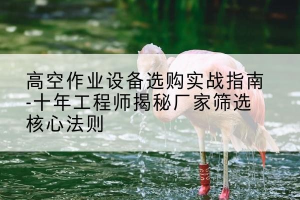 灌云剪叉式升降机厂家-高空作业设备选购实战指南-十年工程师揭秘厂家筛选核心法则