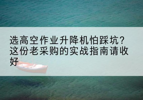 灌云高空作业升降机厂家推荐-选高空作业升降机怕踩坑？这份老采购的实战指南请收好