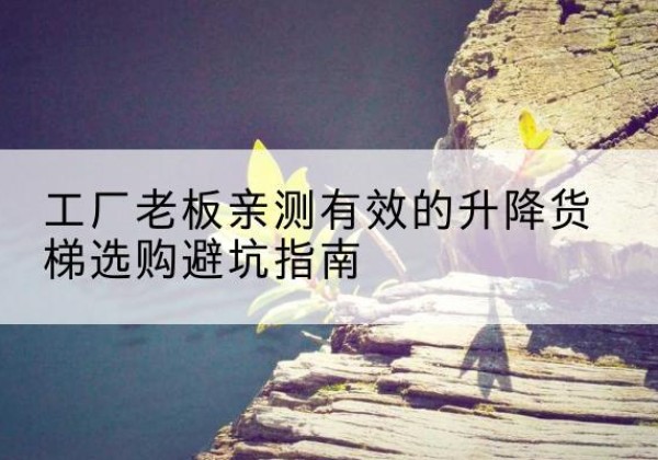 灌云升降货梯怎么选-工厂老板亲测有效的升降货梯选购避坑指南